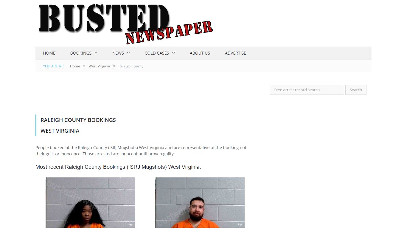 Raleigh County, WV ( SRJ WV ) Mugshots - BUSTEDNEWSPAPER.COM